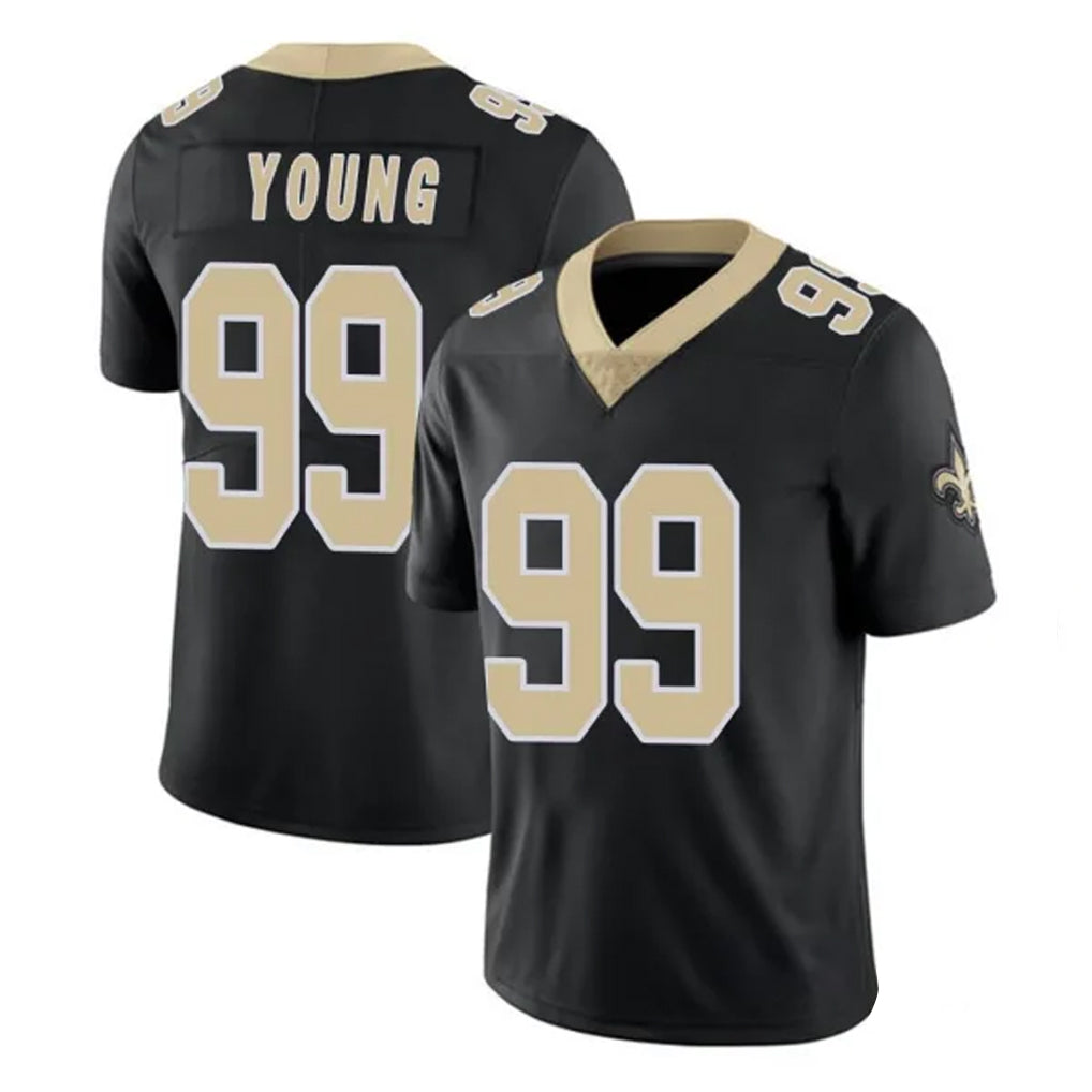 Davalo NO.Saints #99 Chase Young Player Black Limited Vapor Untouchable Home Game Stitched Jerseys