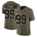 Davalo NO.Saints #99 Chase Young Player Olive 2025 Salute To Service Limited Stitched Jerseys