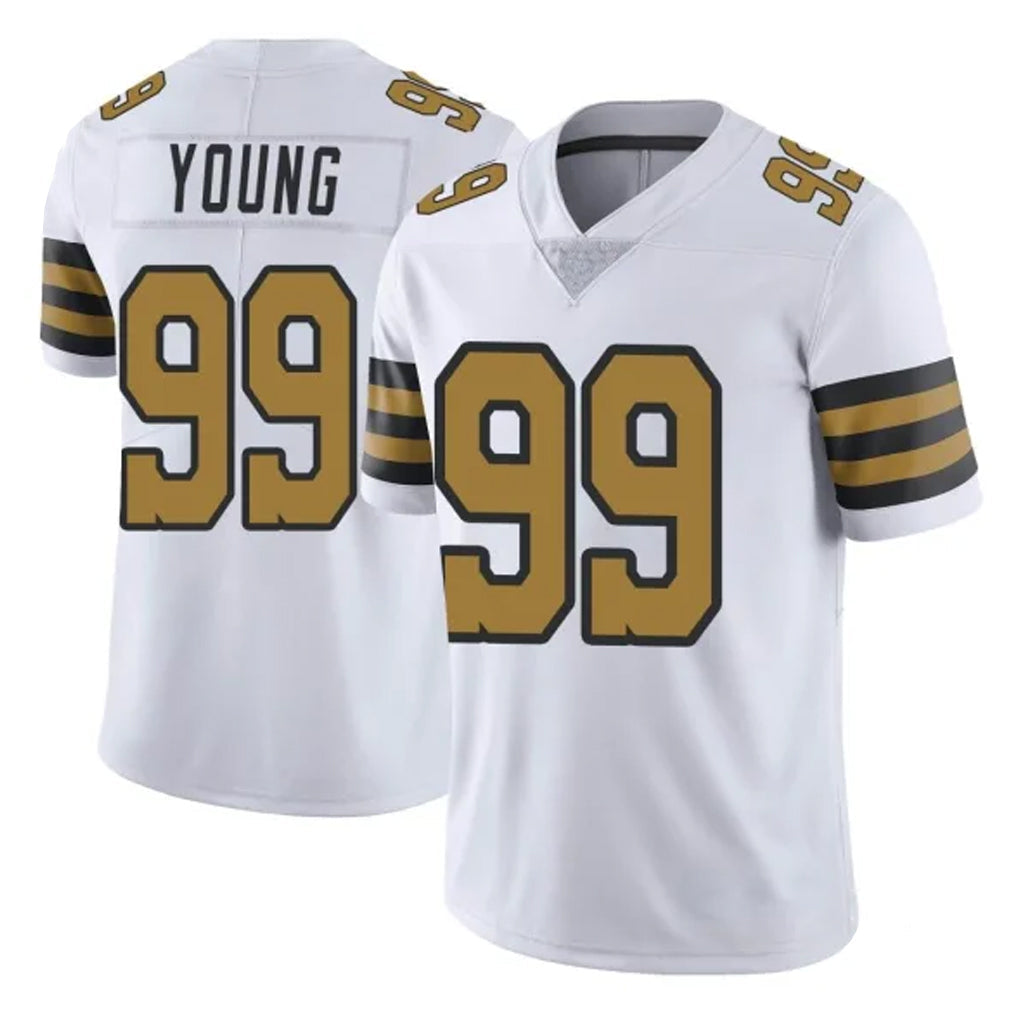 Davalo NO.Saints #99 Chase Young Player White Limited Color Rush Home Game Stitched Jerseys