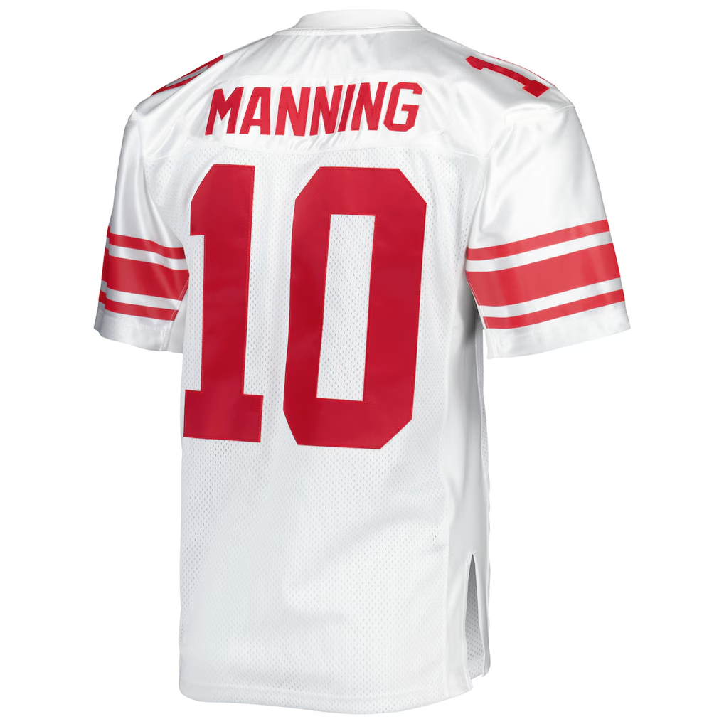 Davalo NY.Giants 2007 #10 Eli Manning Mitchell & Ness White Authentic Throwback Retired Player Stitched Puhic Jersey