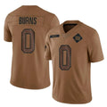 Davalo NY.Giants #0 Brian Burns Player Brown Salute To Service Limited Stitched Jerseys