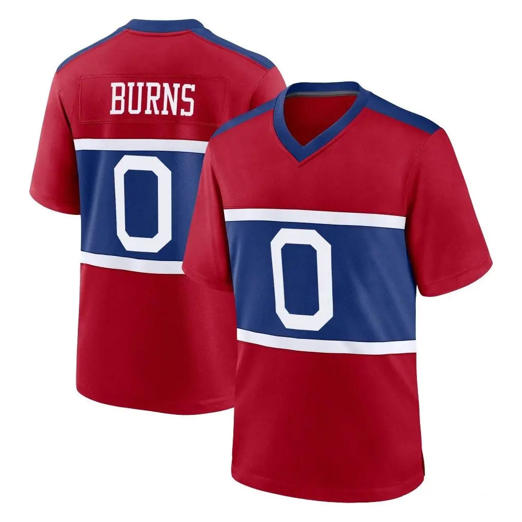 Davalo NY.Giants #0 Brian Burns Player Red Century Home Game Stitched Jerseys