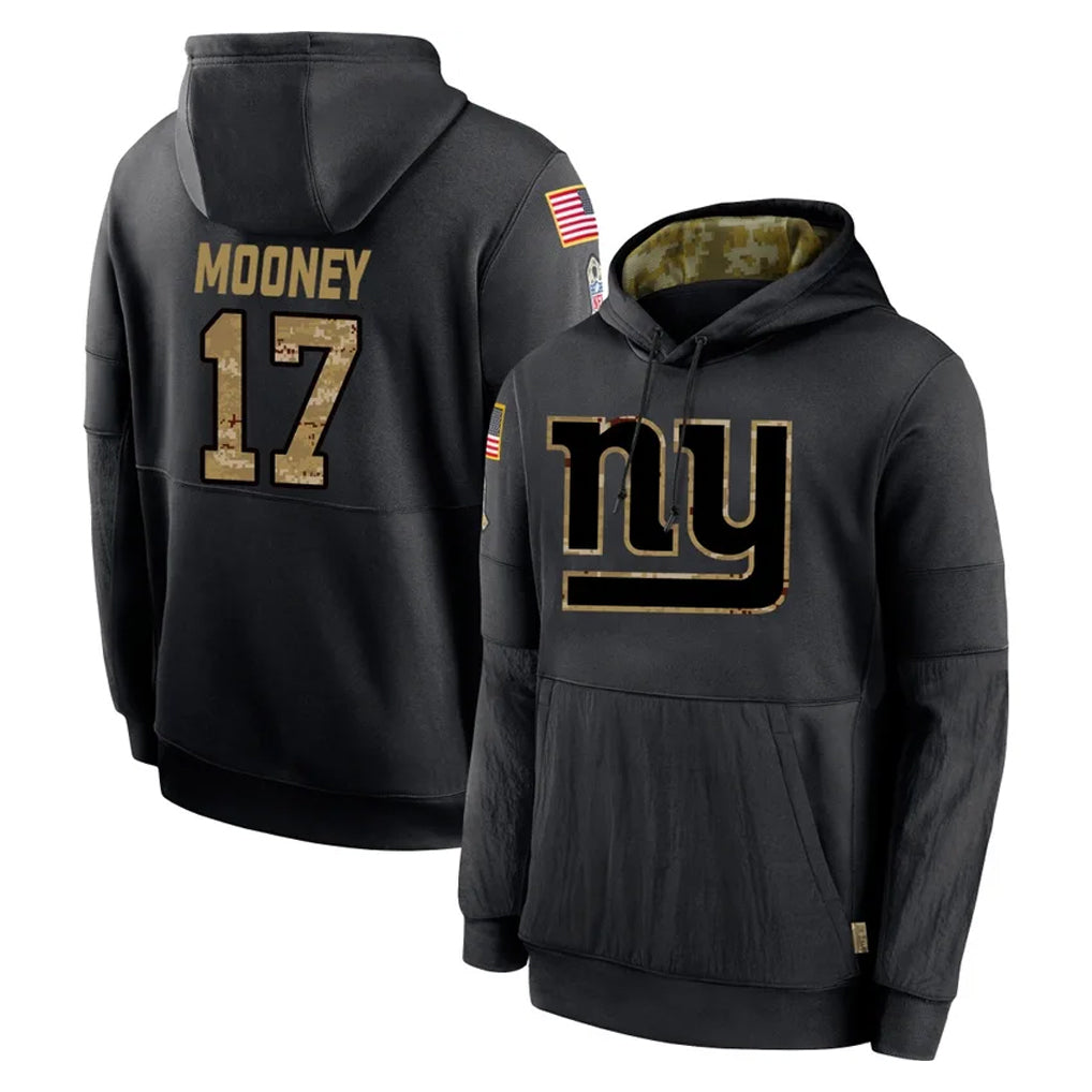 Davalo NY.Giants #17 Darnell Mooney Player Black Salute to Service Hoodies Limited Game Stitched Jerseys