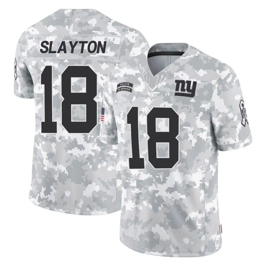 Davalo NY.Giants #18 Darius Slayton Player Arctic Camo Salute To Service Limited Game Stitched Jerseys