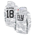 Davalo NY.Giants #18 Darius Slayton Player Arctic Camo Salute to Service Pullover Hoodies Limited Game Stitched Jerseys