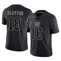 Davalo NY.Giants #18 Darius Slayton Player Black Limited Reflective Home Game Stitched Jerseys