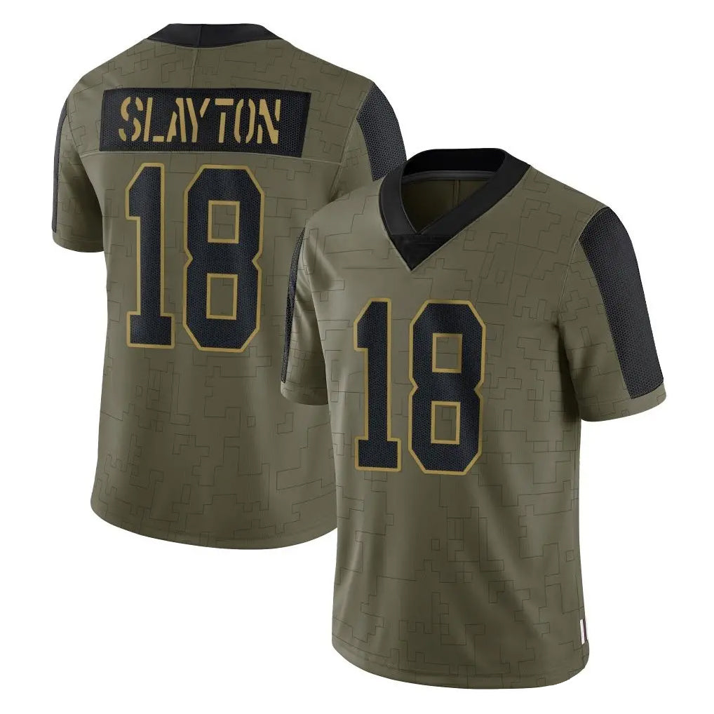Davalo NY.Giants #18 Darius Slayton Player Olive Salute To Service Limited Game Stitched Jerseys