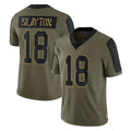 Davalo NY.Giants #18 Darius Slayton Player Olive Salute To Service Limited Game Stitched Jerseys