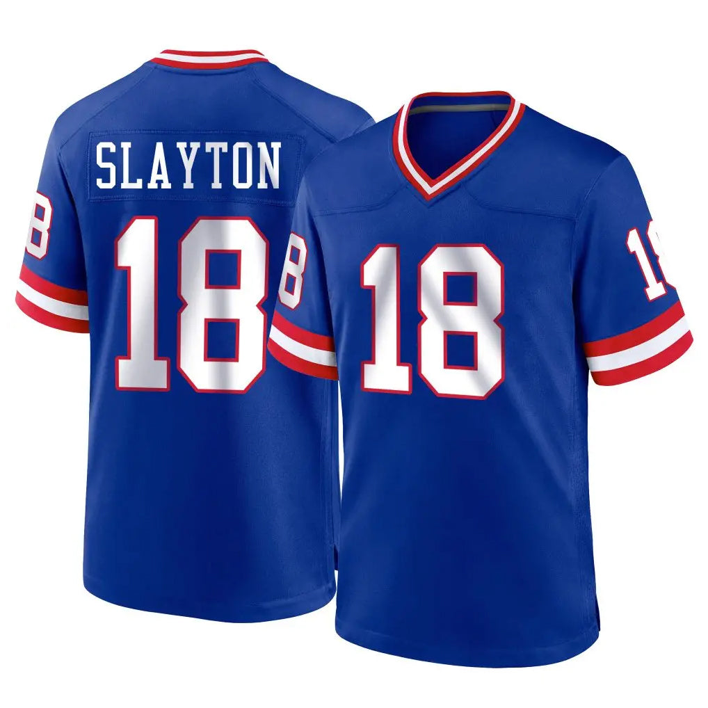 Davalo NY.Giants #18 Darius Slayton Player Royal Classic Home Game Stitched Jerseys