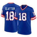 Davalo NY.Giants #18 Darius Slayton Player Royal Classic Home Game Stitched Jerseys