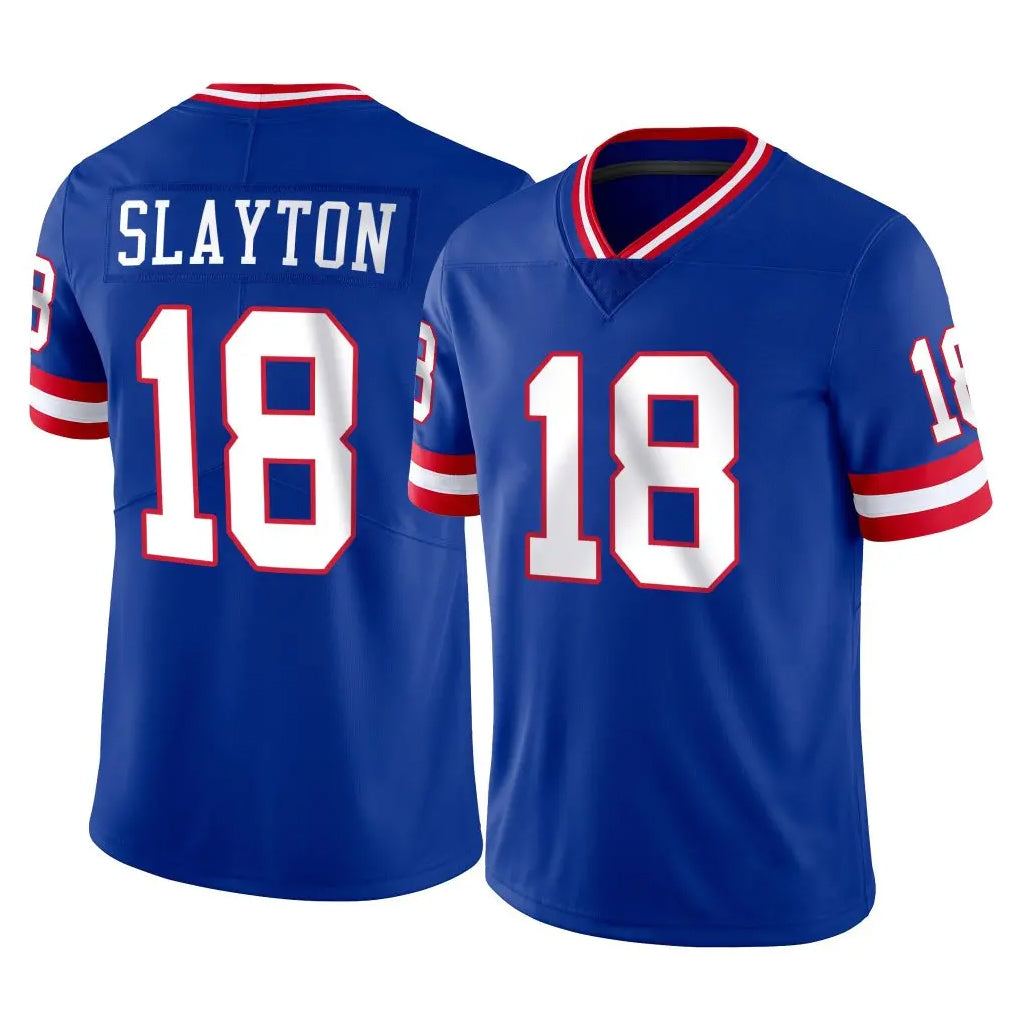 Davalo NY.Giants #18 Darius Slayton Player Royal Classic Vapor Home Game Stitched Jerseys