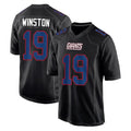 Davalo NY.Giants #19 Jameis Winston Player Carbon Fashion Limited Home Game Stitched Jerseys
