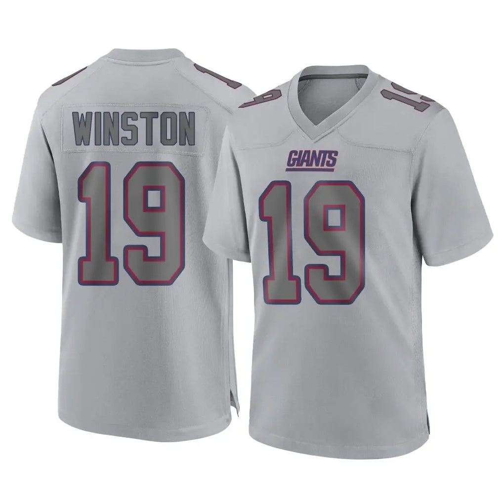 Davalo NY.Giants #19 Jameis Winston Player Gray Atmosphere Fashion Limited Game Stitched Jerseys