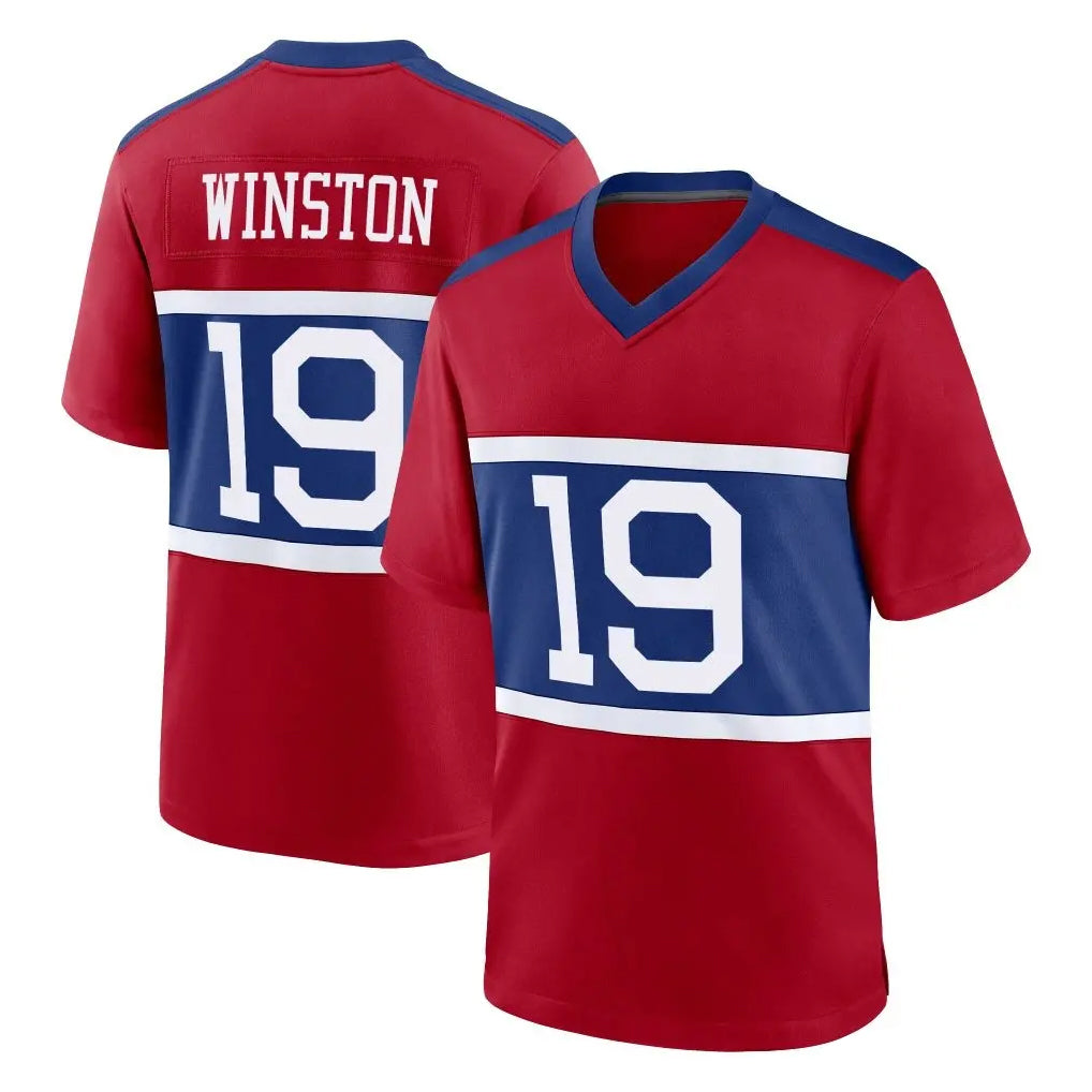 Davalo NY.Giants #19 Jameis Winston Player Red Century Home Game Stitched Jerseys