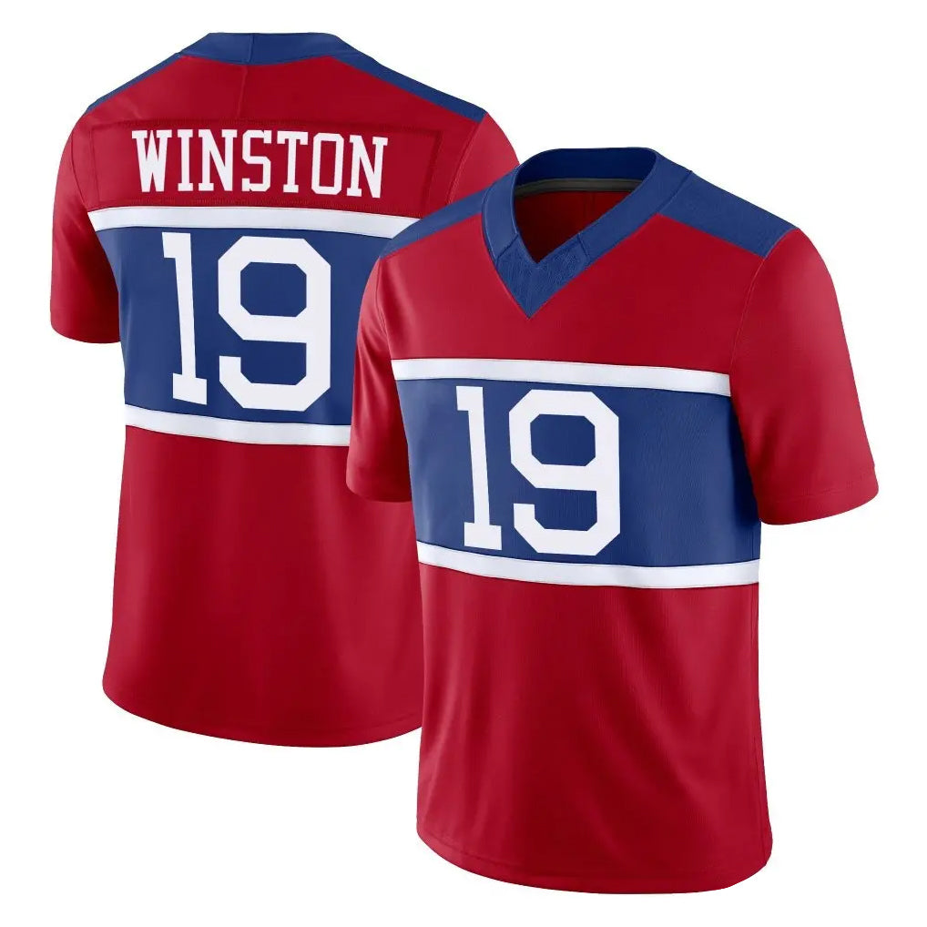 Davalo NY.Giants #19 Jameis Winston Player Red Century Vapor F.U.S.E. Home Game Stitched Jerseys
