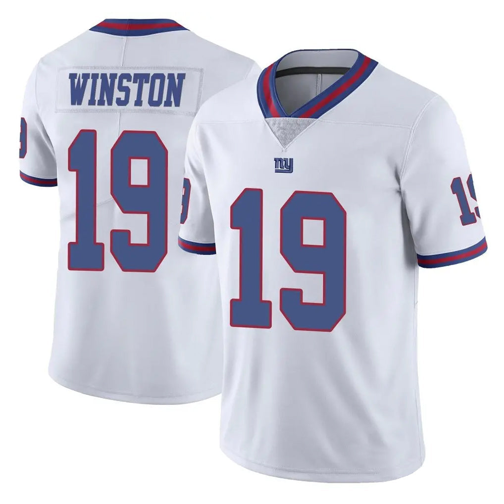 Davalo NY.Giants #19 Jameis Winston Player White Color Rush Home Game Stitched Jerseys