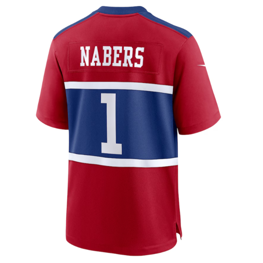 Davalo NY.Giants #1 Malik Nabers Century Red Alternate Stitched Jerseys