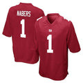 Davalo NY.Giants #1 Malik Nabers Player Red Home Game Stitched Jerseys