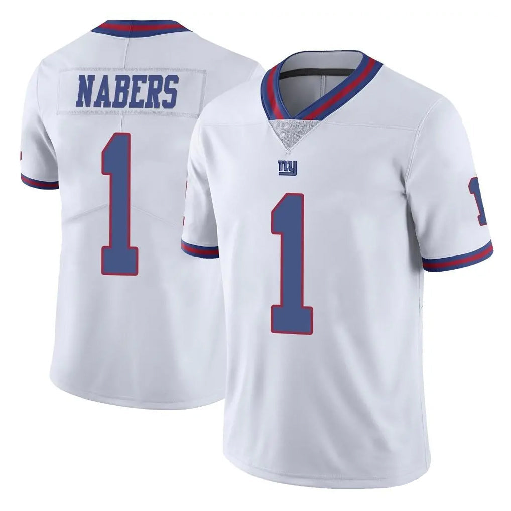 Davalo NY.Giants #1 Malik Nabers Player White Color Rush Home Game Stitched Jerseys