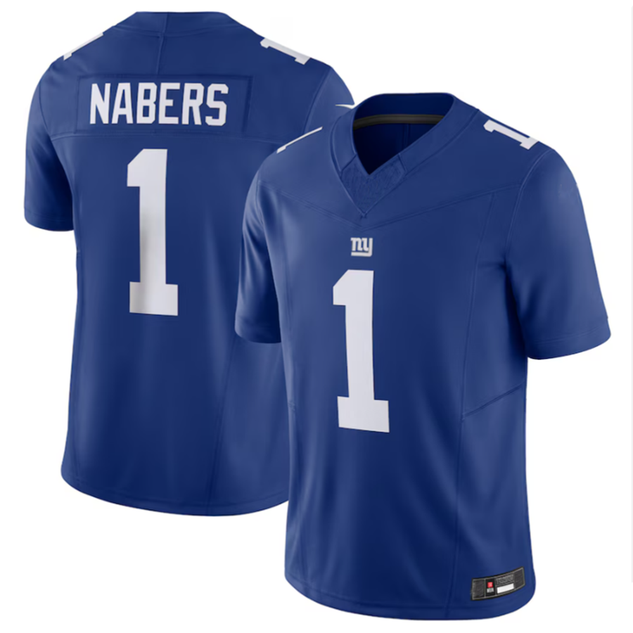 Davalo NY.Giants #1 Malik Nabers Royal Vapor F.U.S.E. Limited American Stitched Stitched Jersey