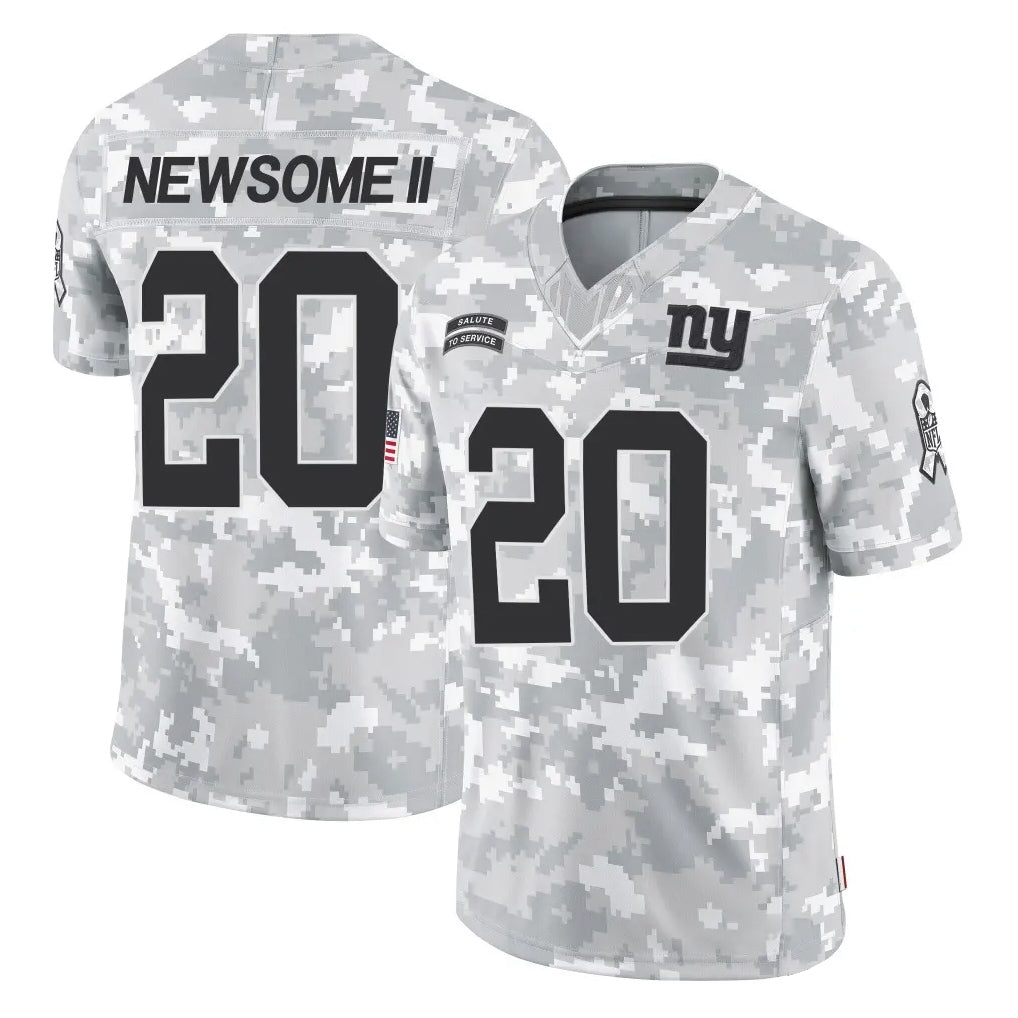 Davalo NY.Giants #20 Greg Newsome II Player Arctic Camo Salute To Service Limited Game Stitched Jerseys