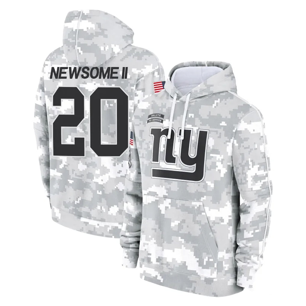 Davalo NY.Giants #20 Greg Newsome II Player Arctic Camo Salute to Service Pullover Hoodies Limited Game Stitched Jerseys
