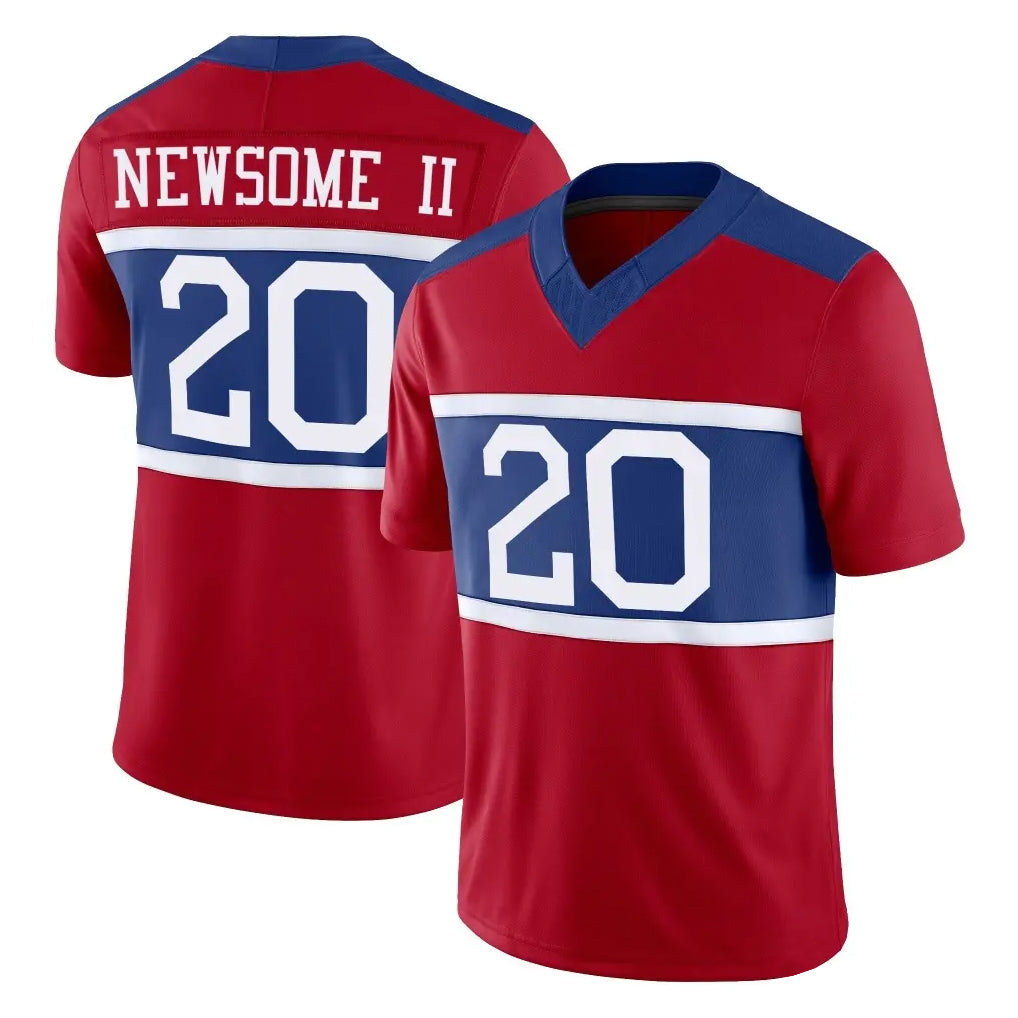 Davalo NY.Giants #20 Greg Newsome II Player Red Century Vapor F.U.S.E. Home Game Stitched Jerseys
