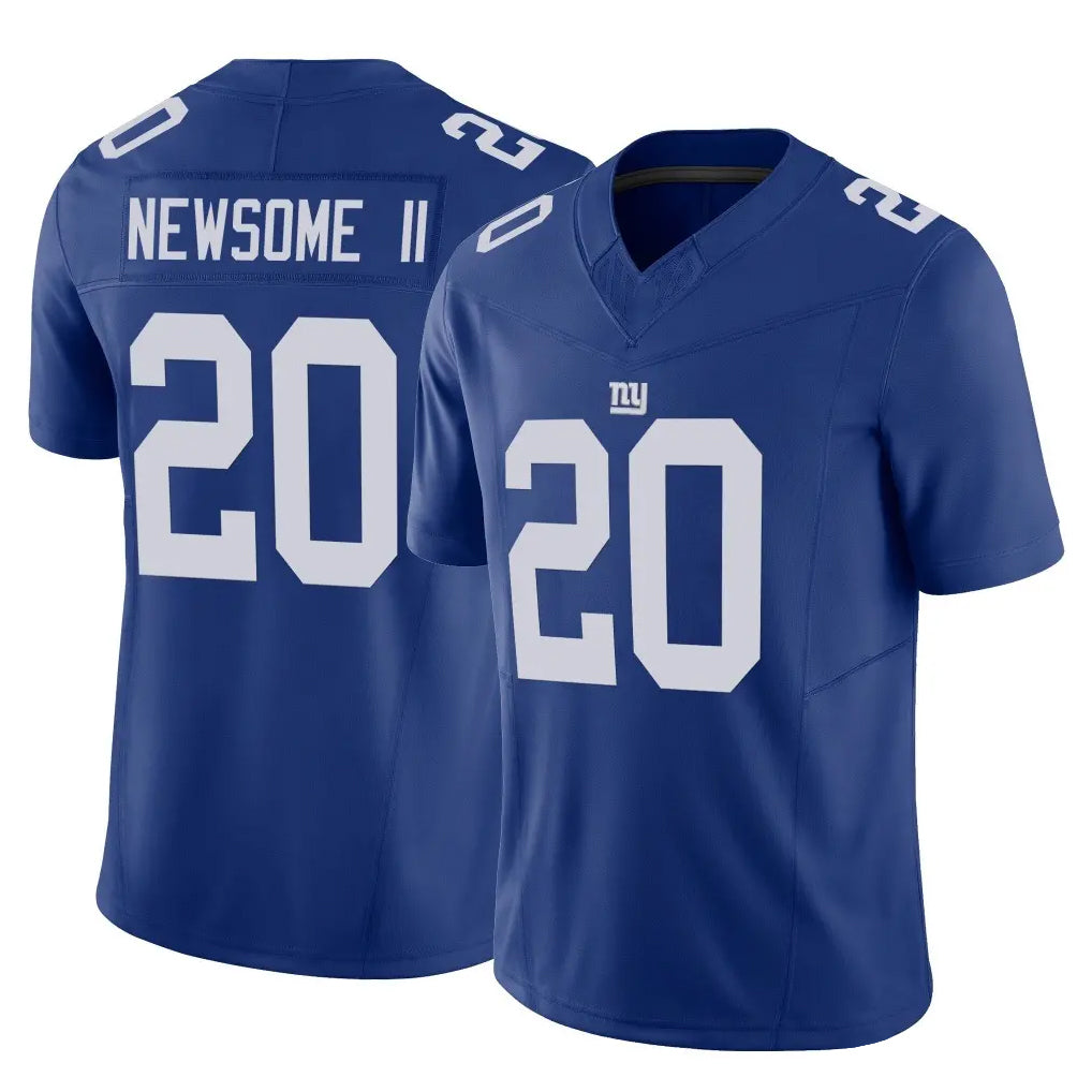 Davalo NY.Giants #20 Greg Newsome II Player Royal Limited Vapor F.U.S.E. Home Game Stitched Jerseys