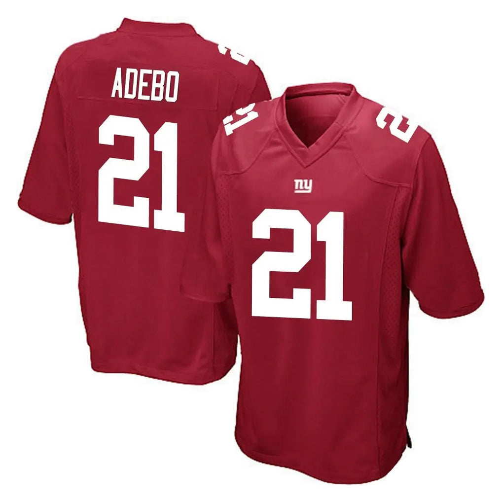 Davalo NY.Giants #21 Paulson Adebo Player Red Home Game Stitched Jerseys