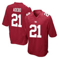 Davalo NY.Giants #21 Paulson Adebo Player Red Home Game Stitched Jerseys