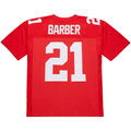 Davalo NY.Giants #21 Tiki Barber Mitchell & Ness Red 2004 Legacy Replica Stitched Puhic Jersey