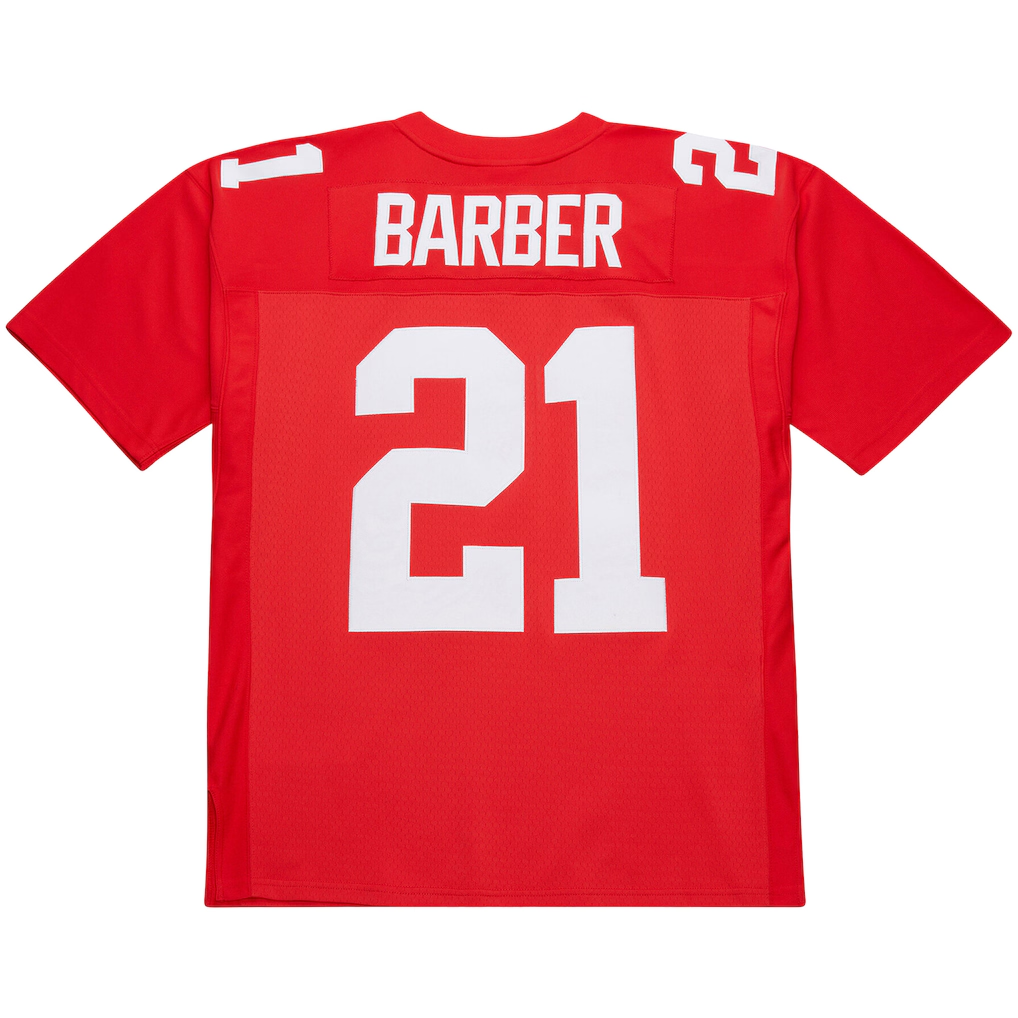 Davalo NY.Giants #21 Tiki Barber Mitchell & Ness Red 2004 Legacy Replica Stitched Puhic Jersey