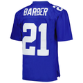 Davalo NY.Giants #21 Tiki Barber Mitchell & Ness Royal Legacy Replica Stitched Puhic Jersey