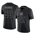 Davalo NY.Giants #22 Najee Harris Player Black Limited Reflective Home Game Stitched Jerseys