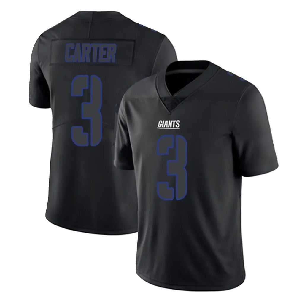 Davalo NY.Giants #3 Abdul Carter Player Black Impact Limited Home Game Stitched Jerseys