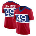 Davalo NY.Giants #49 Tremaine Edmunds Player Red Century Vapor F.U.S.E. Home Game Stitched Jerseys