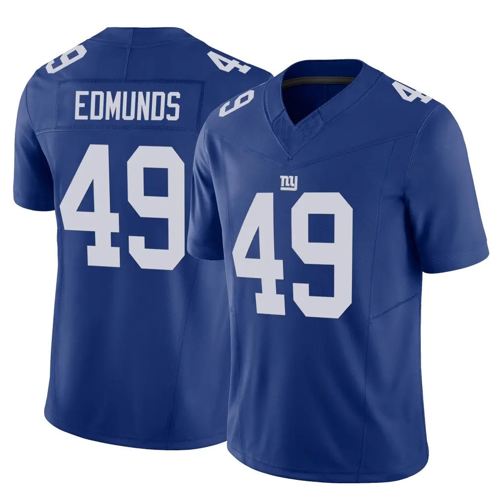 Davalo NY.Giants #49 Tremaine Edmunds Player Royal Limited Vapor F.U.S.E. Home Game Stitched Jerseys
