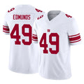 Davalo NY.Giants #49 Tremaine Edmunds Player White Limited Vapor F.U.S.E. Home Game Stitched Jerseys