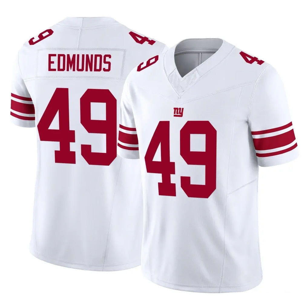 Davalo NY.Giants #49 Tremaine Edmunds Player White Limited Vapor F.U.S.E. Home Game Stitched Jerseys