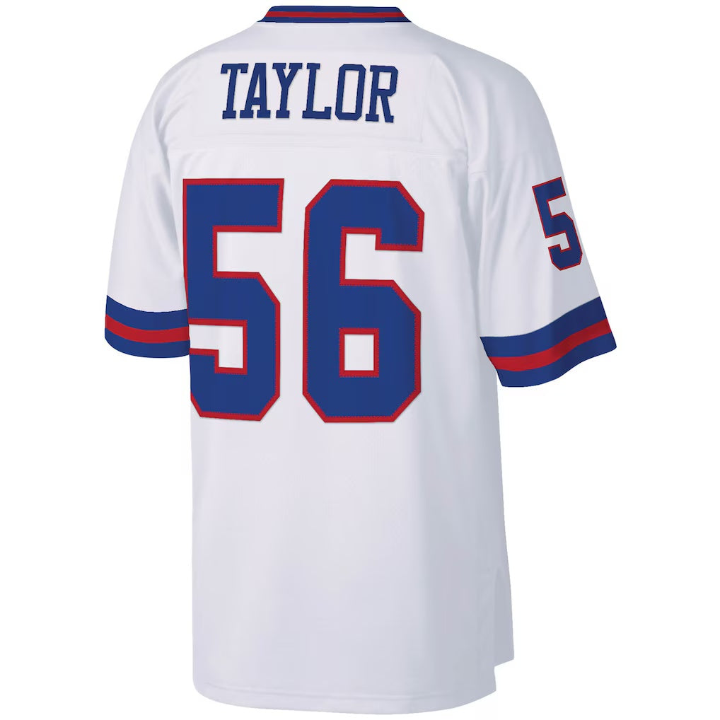 Davalo NY.Giants #56 Lawrence Taylor Mitchell & Ness White Legacy Replica Stitched Jerseys