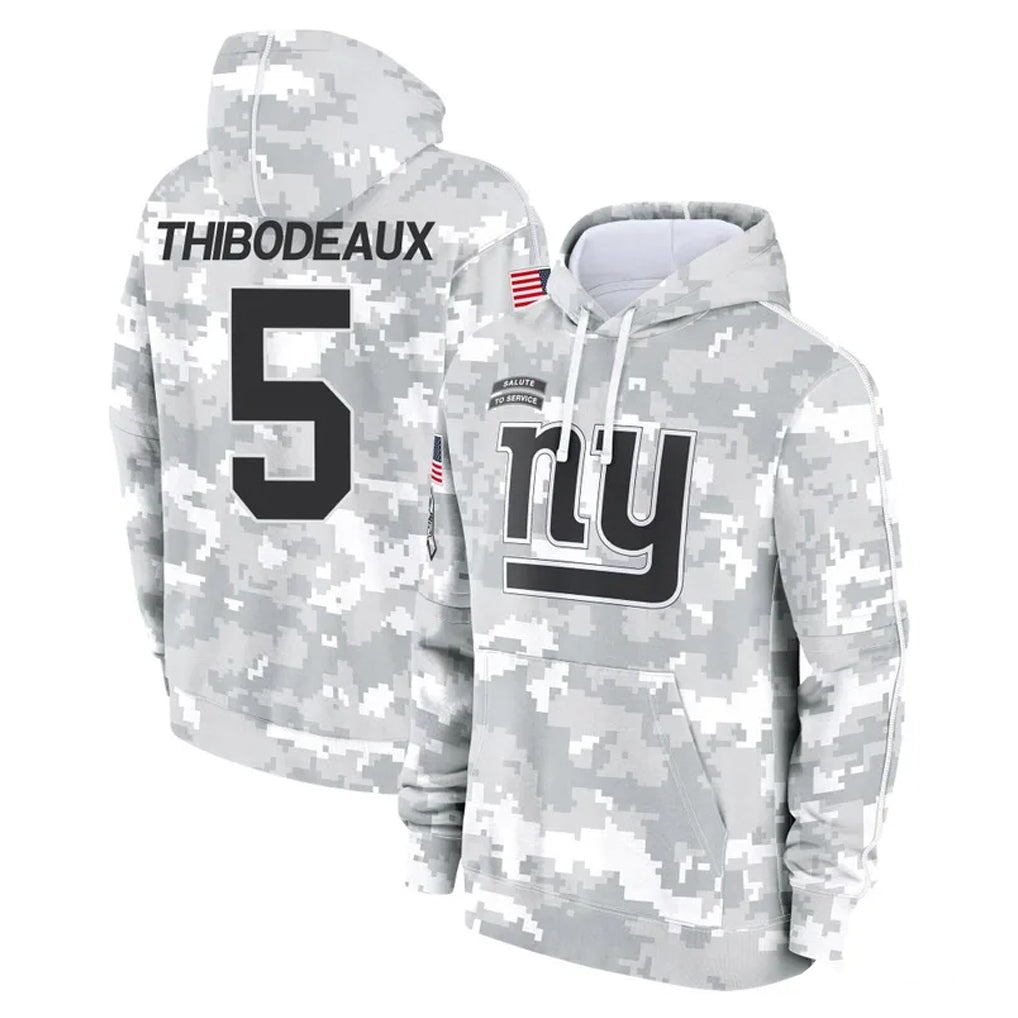 Davalo NY.Giants #5 Kayvon Thibodeaux Player Arctic Camo Salute to Service Pullover Hoodies Limited Game Stitched Jerseys