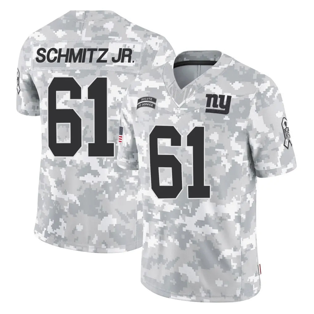 Davalo NY.Giants #61 John Michael Schmitz Jr. Player Arctic Camo Salute To Service Limited Game Stitched Jerseys