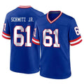 Davalo NY.Giants #61 John Michael Schmitz Jr. Player Royal Classic Home Game Stitched Jerseys
