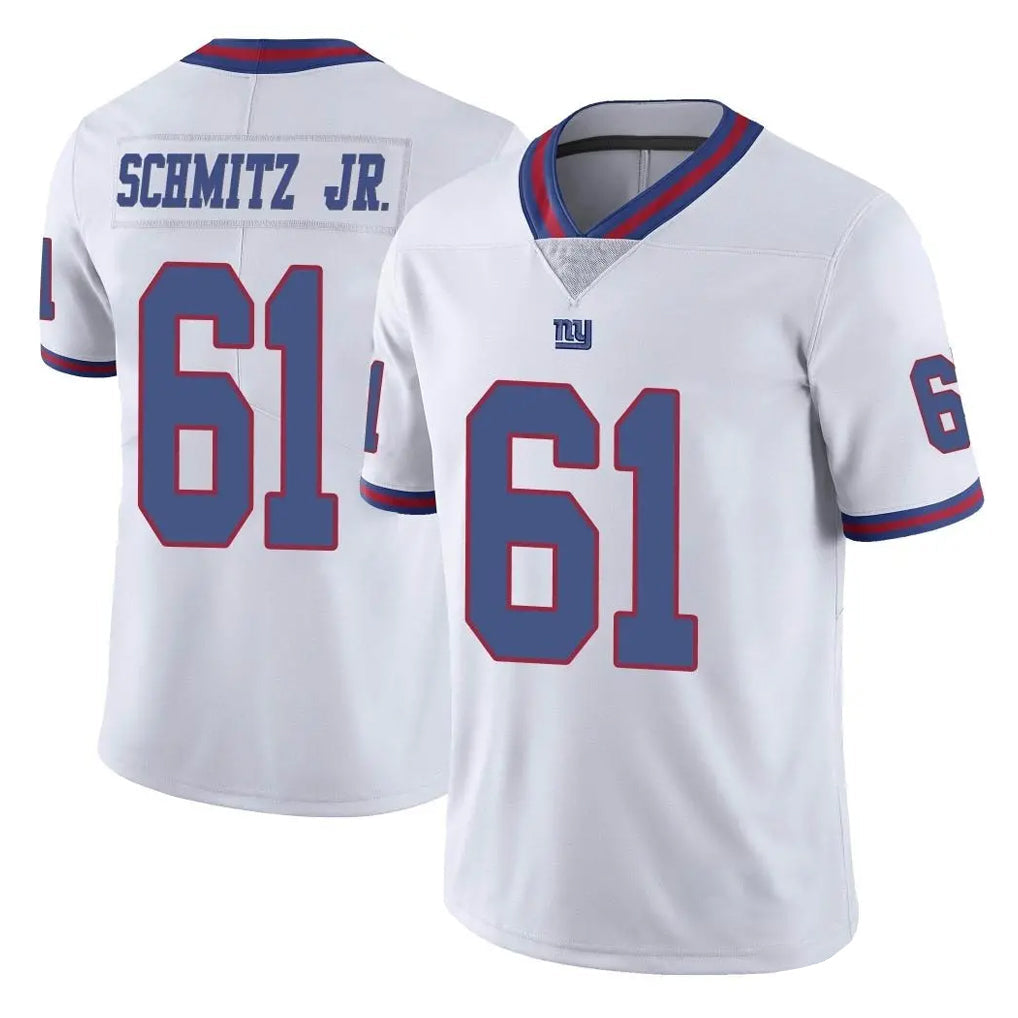 Davalo NY.Giants #61 John Michael Schmitz Jr. Player White Color Rush Home Game Stitched Jerseys
