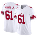 Davalo NY.Giants #61 John Michael Schmitz Jr. Player White Limited Vapor F.U.S.E. Home Game Stitched Jerseys