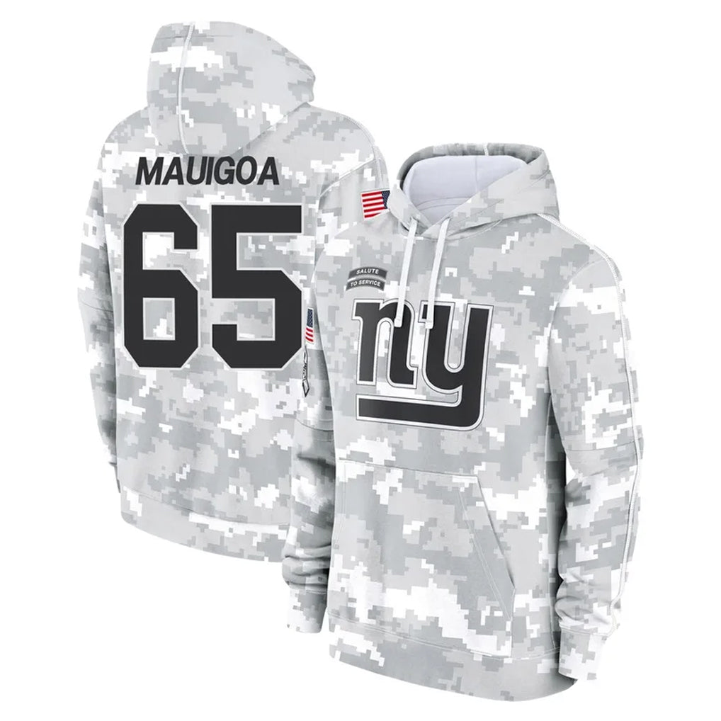 Davalo NY.Giants #65 Francis Mauigoa Player Arctic Camo Salute to Service Pullover Hoodies Limited Game Stitched Jerseys