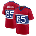 Davalo NY.Giants #65 Francis Mauigoa Player Red Century Home Game Stitched Jerseys
