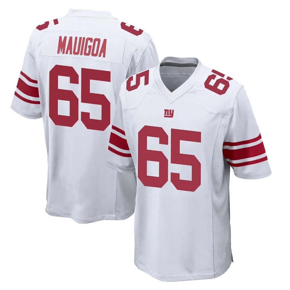 Davalo NY.Giants #65 Francis Mauigoa Player White Home Game Stitched Jerseys
