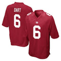 Davalo NY.Giants #6 Jaxson Dart Player Red Home Game Stitched Jerseys