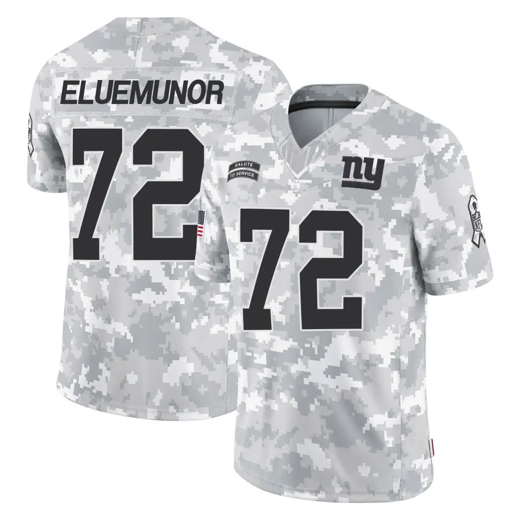 Davalo NY.Giants #72 Jermaine Eluemunor Player Arctic Camo Salute To Service Limited Game Stitched Jerseys
